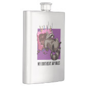 レーキおもしろいーン私の誕生日私のルールケーキアニメ フラスク (右)