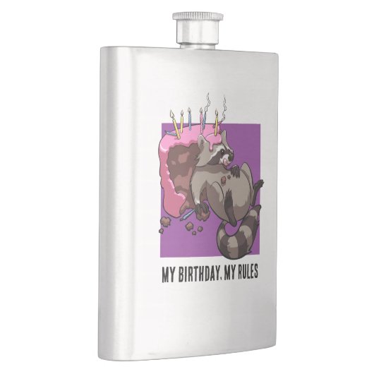 レーキおもしろいーン私の誕生日私のルールケーキアニメ フラスク (右)