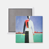 レーキを持つ女性, c.1928-32 マグネット (正面/裏面)