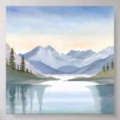 レークタホ | 水彩画の山の風景 ポスター (正面)