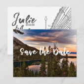 レークタホ - Save the Date ポストカード (正面/裏面)
