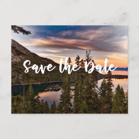 レークタホ - Save the Date ポストカード (正面)