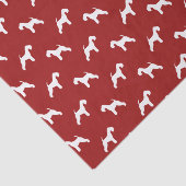 レークランドテリアはパターン赤のシルエットを描きます 薄葉紙 (詳細)