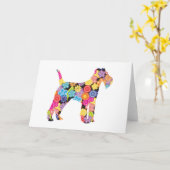 レークランドテリア カード (黄色い花)