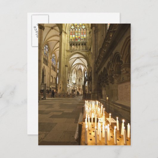 レーゲンスブルクにある聖ペテロ大聖堂のインテリア ポストカード (正面/裏面)