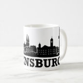 レーゲンスブルクのスカイライン コーヒーマグカップ (正面右)