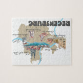 レーゲンスブルクドイツの地図 ジグソーパズル (横)