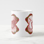 レーサーを赤で表示 ジャンボコーヒーマグカップ (正面)