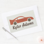 レーサー名ラベル 長方形シール (封筒)