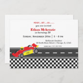 レーサー誕生日 招待状 (正面/裏面)