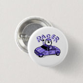 レーサー パープルペンギン 缶バッジ (正面&裏面)