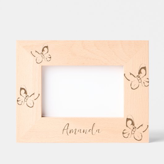 レーザエッチング写真枠 レーザー彫刻フレーム (正面)