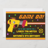 レーザカラフルラベル子供の誕生日パーティの招待状 招待状 (正面)