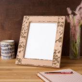 レーザパーソナライズされたエッチングフラワー写真枠 レーザー彫刻フレーム (左)