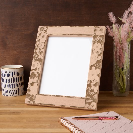 レーザパーソナライズされたエッチングフラワー写真枠 レーザー彫刻フレーム (左)