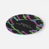 レーザラベルネオンビームグローパーティーおもしろいガールズ誕生日 ペーパープレート (アングル)