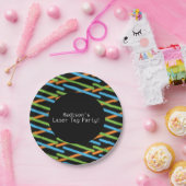 レーザラベルネオンビームグローパーティーおもしろい ペーパープレート (パーティー)