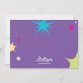 レーザーのラベルのバースデーパーティ招待状 招待状 (裏面)