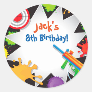 レーザーのラベルのペンキの球の誕生日の好意のステッカー ラウンドシール