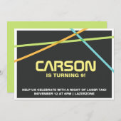 レーザーのラベルの招待 招待状 (正面/裏面)