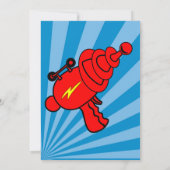 レーザーのラベルの誕生日のパーティの招待状 招待状 (裏面)