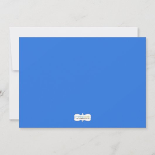 レーザーのラベルの誕生日のパーティの招待状 招待状 (裏面)