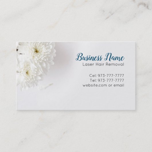 レーザーの毛の取り外しのスローガンの名刺 名刺 (裏面)