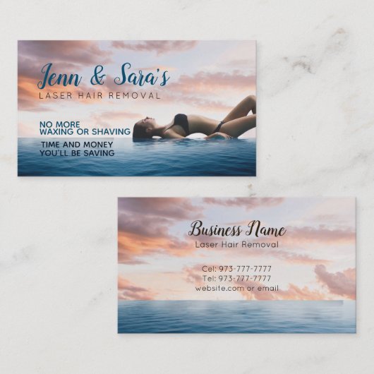 レーザーの毛の取り外しの名刺 名刺 (正面/裏面)