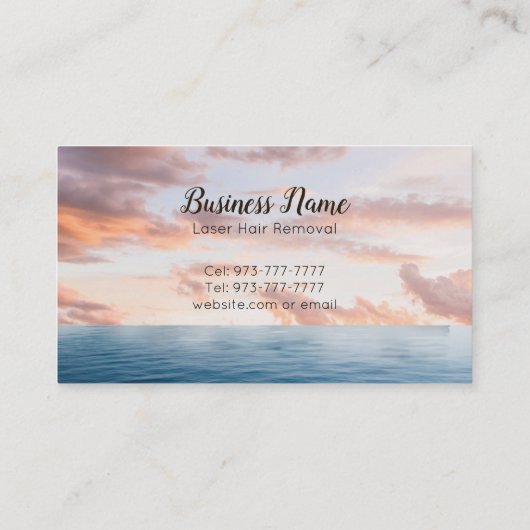 レーザーの毛の取り外しの名刺 名刺 (裏面)