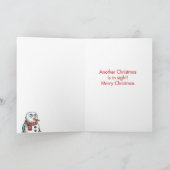 レーザーの目の外科クリスマスの冗談の紙カード シーズンカード (内部)