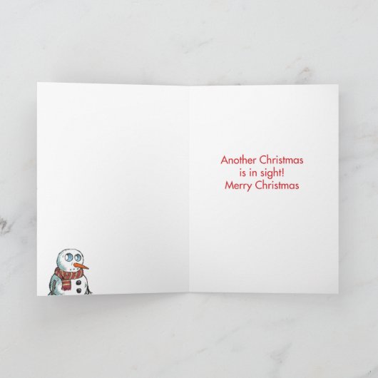 レーザーの目の外科クリスマスの冗談の紙カード シーズンカード (内部)