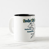 レーザーを持つ鮫 ツートーンマグカップ (正面左)