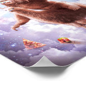 レーザーアイズ宇宙キャットライディングスロース, Llama - Rainbow ポスター (角)