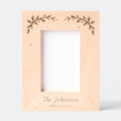 レーザーエッチングされたクリスマスベリーのファミリー名 レーザー彫刻フレーム (正面)