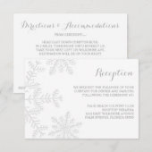 レーザーカット スノーフレーク エレガントな冬の受付 エンクロージャーカード (正面/裏面)