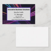 レーザーカラフル光線ハイテクITビジネス 名刺 (正面/裏面)