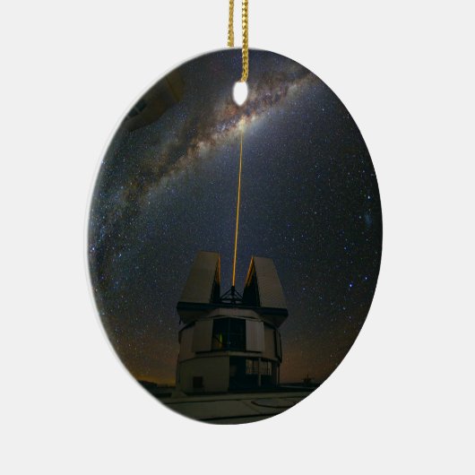 レーザーガイドの星を使用して銀河の観察 セラミックオーナメント (右)