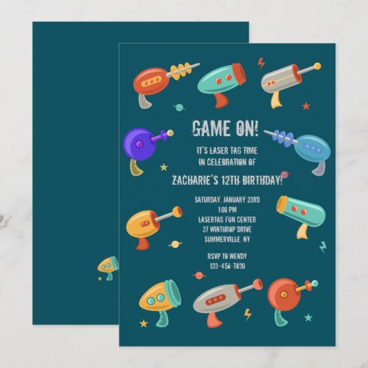 レーザーガンの招待状 招待状 (正面/裏面)