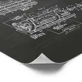 レーザーシステム1960特許技術Chalkboard ポスター (角)