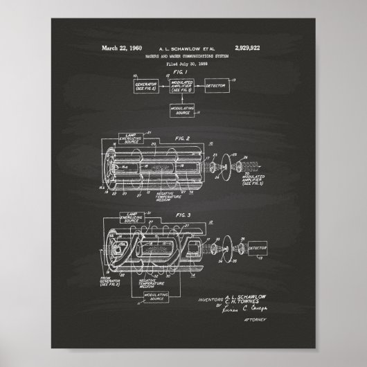 レーザーシステム1960特許技術Chalkboard ポスター (正面)