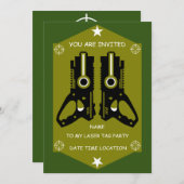 レーザータグパーティー招待状 招待状 (正面/裏面)