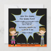 レーザータグパーティー誕生日招待状 招待状 (裏面)