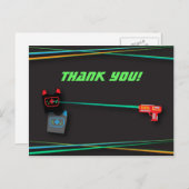 レーザータグ誕生日パーティー感謝メッセージ ポストカード (正面/裏面)