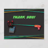 レーザータグ誕生日パーティー感謝メッセージ ポストカード (正面)