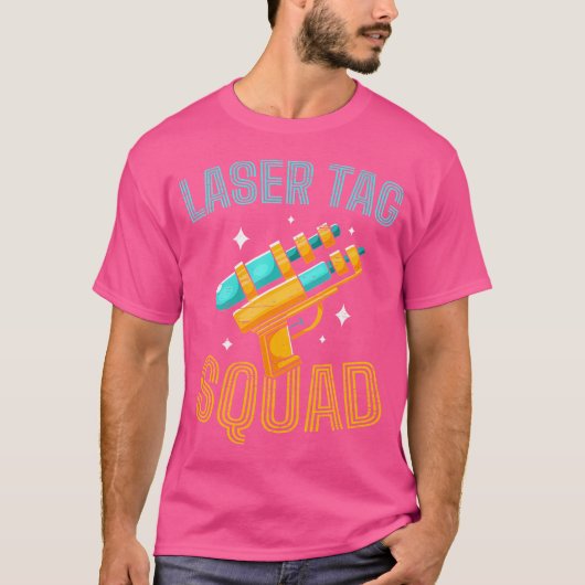 レーザータグ スクワッド レーザー銃 ゲーム 射撃 スポーツ Tシャツ (正面)