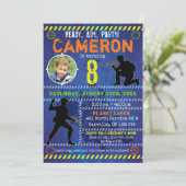 レーザータグ 誕生日パーティー 招待状 (スタンド正面)