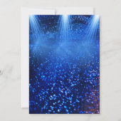 レーザータグ 青 緑 ネオン グロー 男の子 誕生日パーティー 招待状 (裏面)