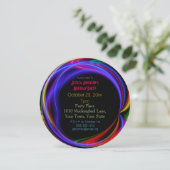 レーザーネオンライトの誕生日 招待状 (スタンド正面)