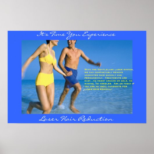 レーザーヘアマーケティング、カップルランニングの ポスター (正面)