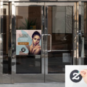 レーザーヘア除去サービス編集可能ウィンドウの固定 ウィンドウサイン (オフィスドア)